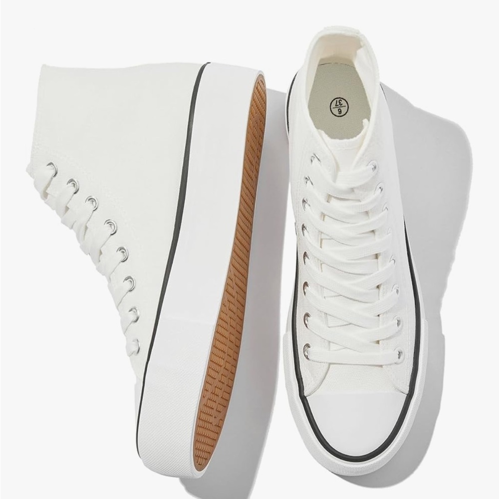 Classic White High-Top Sneakers